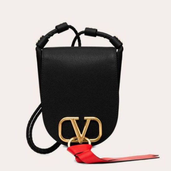 Replica Valentino Piccolo Vring Crossbody Borsa Nero Capra Riproduzione Fedele Valentino Piccolo Vring Crossbody Borsa Nero Capra imitazioni