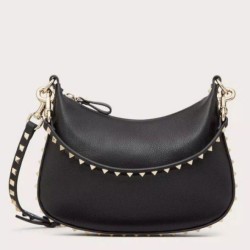 Replica Perfette Valentino Rockstud Piccolo Hobo Bora Pari Nero vitello granata imitazioni