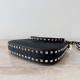 Valentino Rockstud Piccolo Hobo Bora Pari replica Nero vitello granata qualità specchio Replica Perfette Valentino Rockstud Piccolo Hobo Bora Pari Nero vitello granata imitazioni