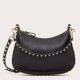 Valentino Rockstud Piccolo Hobo Bora Pari replica Nero vitello granata qualità specchio Replica Perfette Valentino Rockstud Piccolo Hobo Bora Pari Nero vitello granata imitazioni