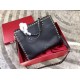 Riproduzione Fedele Valentino Nero Medium Rockstud Top Handle Borsa imitazioni