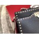 Riproduzione Fedele Valentino Nero Medium Rockstud Top Handle Borsa imitazioni