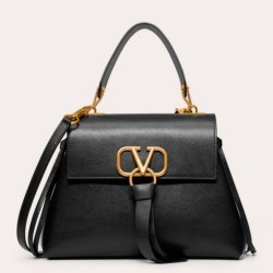 Riproduzione Fedele Valentino Piccolo Vring HandBorsa Nero Buffalo imitazioni