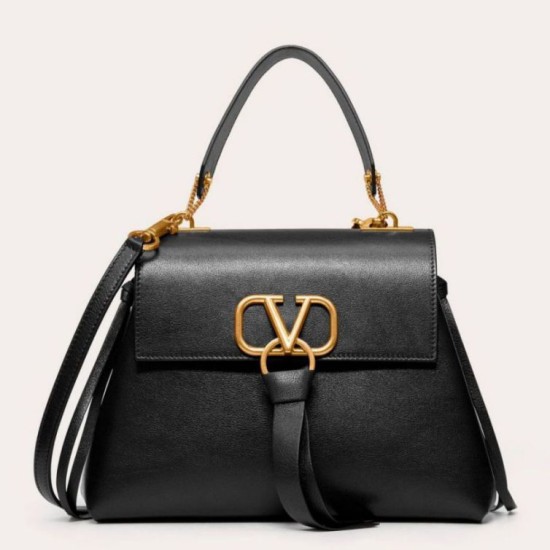 Replica Valentino Piccolo Vring HandBorsa Nero Buffalo Riproduzione Fedele Valentino Piccolo Vring HandBorsa Nero Buffalo imitazioni