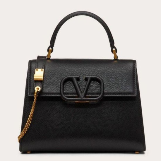 Replica Valentino Piccolo Vsling HandBorse Firmate Nero Vitello Granato Riproduzione Fedele Valentino Piccolo Vsling HandBorse Firmate Replica Nero Vitello Granato imitazioni