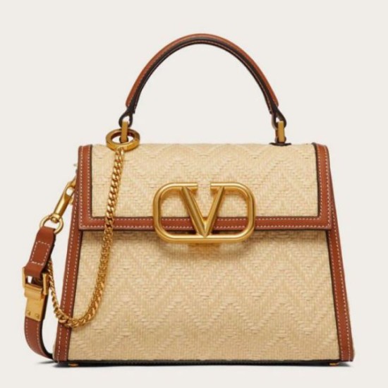 Replica fedele Valentino Piccolo Vsling HandBorsa Chevron Raffia Riproduzione Fedele fedele Valentino Piccolo Vsling HandBorsa Chevron Raffia imitazioni