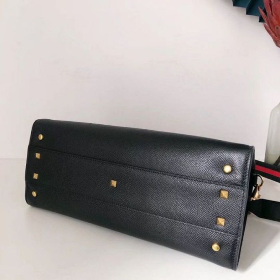 Replica fedele Valentino Vsling HandBorse Alta Qualità Nero Vitello Granato Riproduzione Fedele fedele Valentino Vsling HandBorse Replica Alta Qualità Nero Vitello Granato imitazioni
