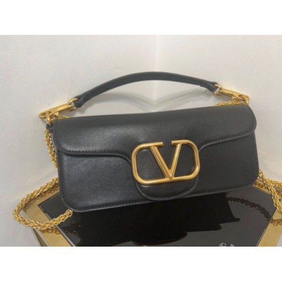 Valentino Loco Grande Borsa A Tracolla Nero Vitello Replica Replica Perfette Valentino Loco Grande Borsa A Tracolla Nero Vitello imitazioni