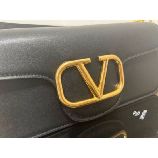 Valentino Loco Grande Borsa A Tracolla Nero Vitello Replica Replica Perfette Valentino Loco Grande Borsa A Tracolla Nero Vitello imitazioni
