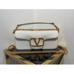 Valentino Loco Grande Borsa A Tracolla Bianco Vitello Valentino Loco Grande Borsa A Tracolla Bianco Vitello