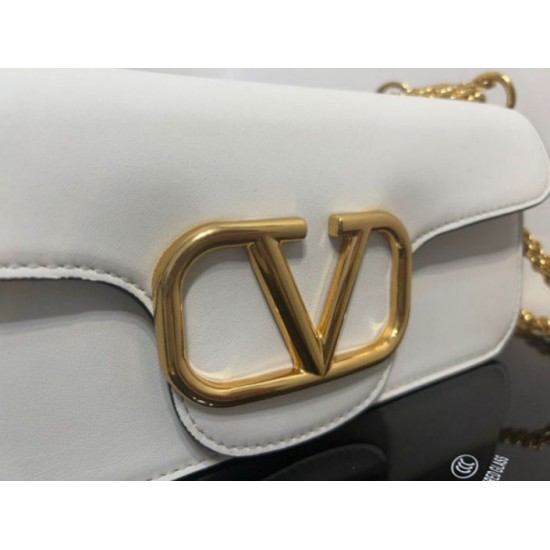 Valentino Loco Grande Borsa A Tracolla Bianco Vitello Replica Replica Perfette Valentino Loco Grande Borsa A Tracolla Bianco Vitello imitazioni