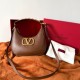 Valentino Stud Sign Hobo Borsa Marrone Scuro Replica Replica Perfette Valentino Stud Sign Hobo Borsa Marrone Scuro imitazioni