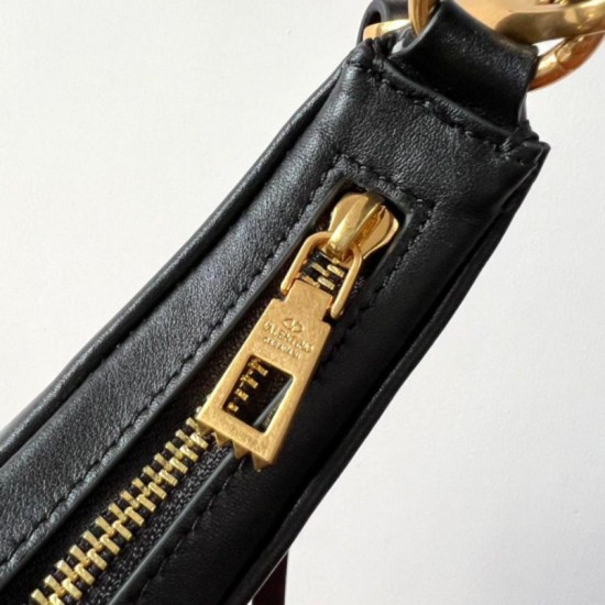 Replica Perfette Valentino Stud Sign Hobo Borsa Nero Vitello imitazioni
