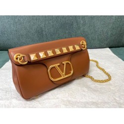 Valentino Stud Sign Borse a tracolla Marrone Nappa Valentino Stud Sign Borse a tracolla Marrone Nappa