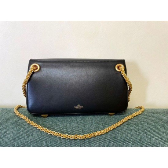 Valentino Stud Sign Borse a tracolla Nero Nappa Replica Replica Perfette Valentino Stud Sign Borse a tracolla Nero Nappa imitazioni