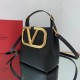 Valentino Supervee Top Handle Borse Firmate Replica Nero Vitello qualità specchio Replica Perfette Valentino Supervee Top Handle Borse Firmate Nero Vitello imitazioni