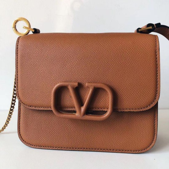 Replica fedele Valentino Piccolo Vsling Borse a tracolla Marrone Granulato Riproduzione Fedele fedele Valentino Piccolo Vsling Borse a tracolla Marrone Granulato imitazioni