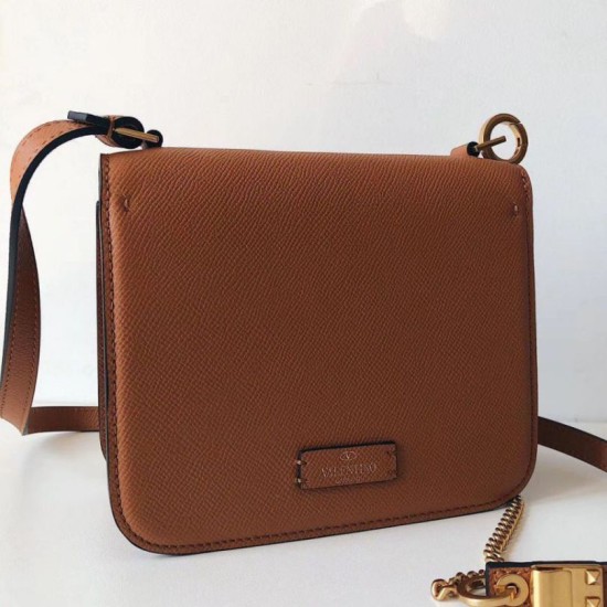 Replica fedele Valentino Piccolo Vsling Borse a tracolla Marrone Granulato Riproduzione Fedele fedele Valentino Piccolo Vsling Borse a tracolla Marrone Granulato imitazioni