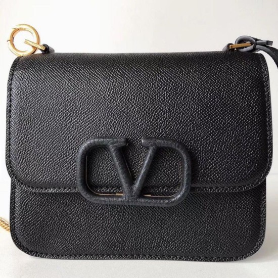 Valentino Piccolo Vsling Borse a tracolla Nero Granulato Replica Replica Perfette Valentino Piccolo Vsling Borse a tracolla Nero Granulato imitazioni