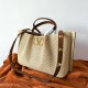 Replica Perfette Valentino Garavani Medium Straw Summer Tote Bora Pari imitazioni