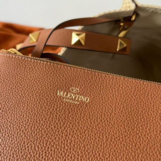 Replica Perfette Valentino Garavani Medium Straw Summer Tote Bora Pari imitazioni