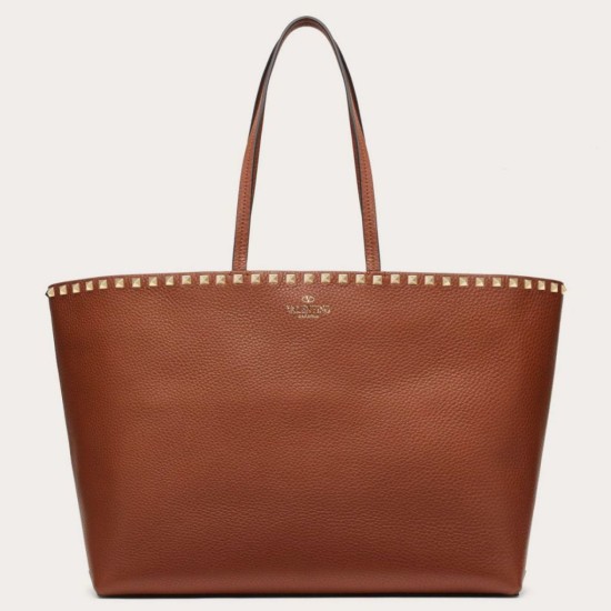 Replica Valentino Rockstud Shopping Bora Pari Grande Marrone Riproduzione Fedele Valentino Rockstud Shopping Bora Pari replica Grande Marrone imitazioni