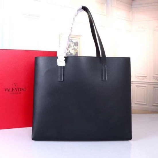 Replica Valentino Garavani Nero Grande Vring Shopping Tote Riproduzione Fedele Valentino Garavani Nero Grande Vring Shopping Tote imitazioni