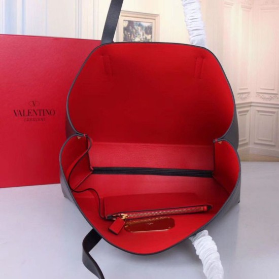 Replica Valentino Garavani Nero Grande Vring Shopping Tote Riproduzione Fedele Valentino Garavani Nero Grande Vring Shopping Tote imitazioni
