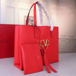 Riproduzione Fedele fedele Valentino Garavani Rosso Grande Vring Shopping Tote imitazioni