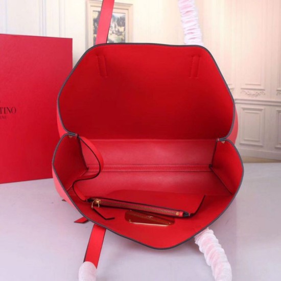 Replica fedele Valentino Garavani Rosso Grande Vring Shopping Tote Riproduzione Fedele fedele Valentino Garavani Rosso Grande Vring Shopping Tote imitazioni