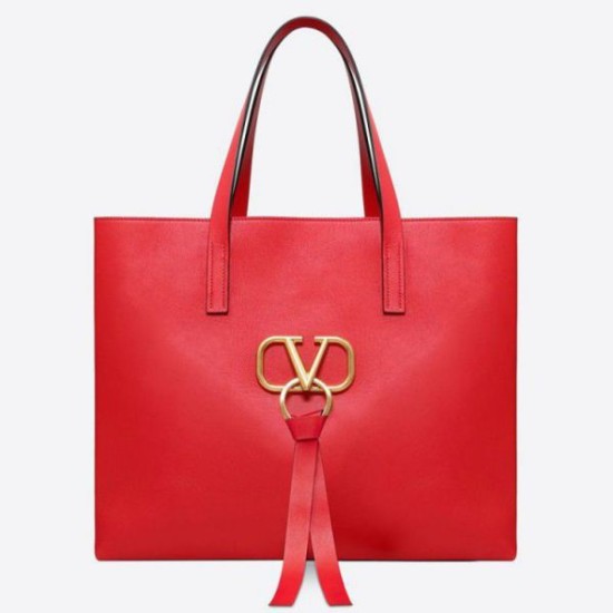 Replica fedele Valentino Garavani Rosso Grande Vring Shopping Tote Riproduzione Fedele fedele Valentino Garavani Rosso Grande Vring Shopping Tote imitazioni