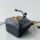 Replica Perfette Valentino VLogo Signature Mini Bucket Borse Imitazioni Nero Calfskin imitazioni