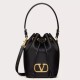 Replica Perfette Valentino VLogo Signature Mini Bucket Borse Imitazioni Nero Calfskin imitazioni