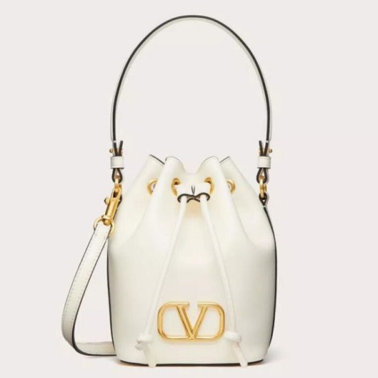 Valentino VLogo Signature Mini Bucket Borsa Bianco Calfskin Replica Replica Perfette Valentino VLogo Signature Mini Bucket Borsa Bianco Calfskin imitazioni