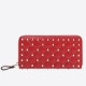 Replica Valentino Rockstud Spike Zip Portafoglio Rosso Agnello Riproduzione Fedele Valentino Rockstud Spike Zip Portafoglio Rosso Agnello imitazioni