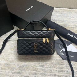Borse mini Saint Laurent Gaby Vanity agnello nera Borse mini Saint Laurent Gaby Vanity agnello nera