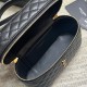Replica Borse mini Saint Laurent Gaby Vanity agnello nera Riproduzione Fedele Borse Replica mini Saint Laurent Gaby Vanity agnello nera imitazioni