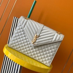 Replica Borse grande Saint Laurent Envelope matelassé bianca Riproduzione Fedele Borse Replica grande Saint Laurent Envelope matelassé bianca imitazioni
