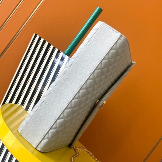 Riproduzione Fedele Borse Replica grande Saint Laurent Envelope matelassé bianca imitazioni