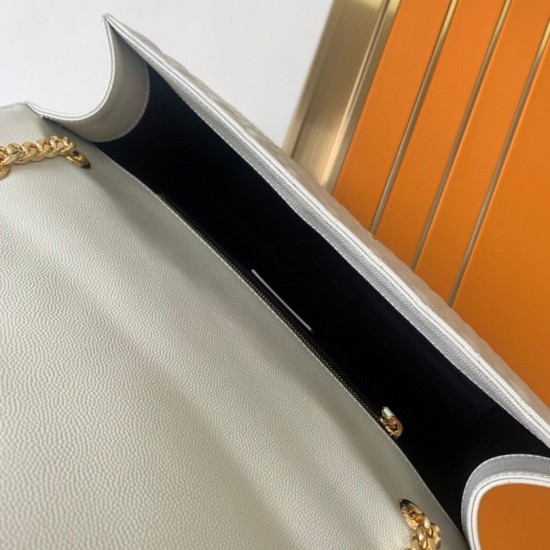 Riproduzione Fedele Borse Replica grande Saint Laurent Envelope matelassé bianca imitazioni