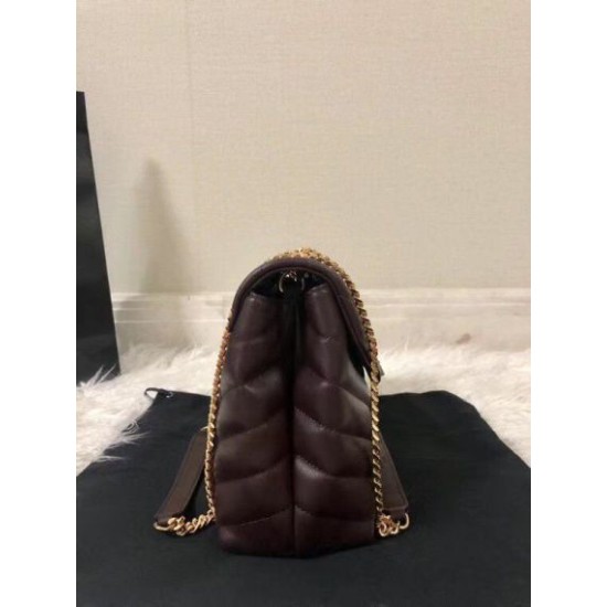 Replica Borse piccola Saint Laurent Loulou matelassé bordeaux Riproduzione Fedele Borse Replica piccola Saint Laurent Loulou matelassé bordeaux imitazioni