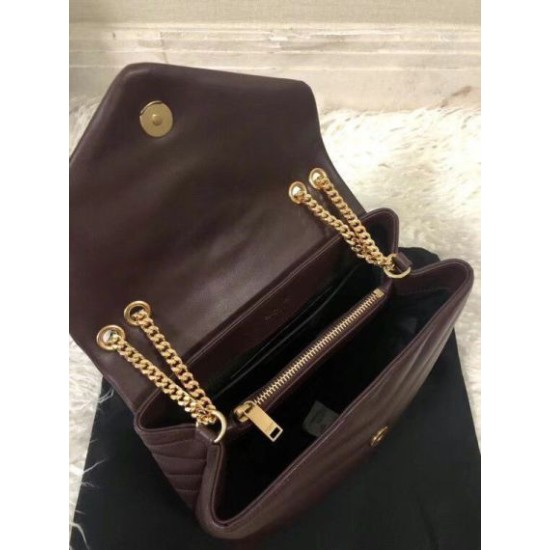 Replica Borse piccola Saint Laurent Loulou matelassé bordeaux Riproduzione Fedele Borse Replica piccola Saint Laurent Loulou matelassé bordeaux imitazioni