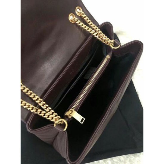 Replica Borse piccola Saint Laurent Loulou matelassé bordeaux Riproduzione Fedele Borse Replica piccola Saint Laurent Loulou matelassé bordeaux imitazioni