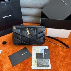 Replica Borsa piccola Saint Laurent Loulou matelassé noir Riproduzione Fedele Borsa piccola Saint Laurent Loulou matelassé noir imitazioni