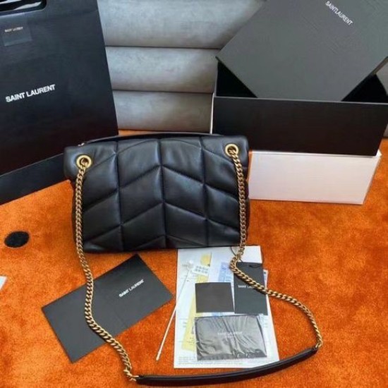 Replica Borsa piccola Saint Laurent Loulou matelassé noir Riproduzione Fedele Borsa piccola Saint Laurent Loulou matelassé noir imitazioni