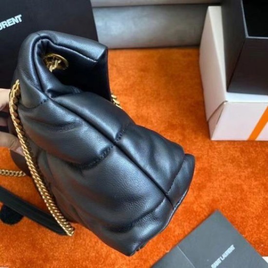 Replica Borsa piccola Saint Laurent Loulou matelassé noir Riproduzione Fedele Borsa piccola Saint Laurent Loulou matelassé noir imitazioni