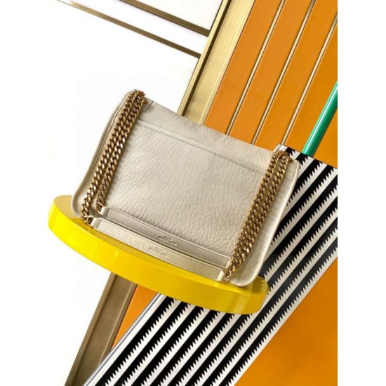 Replica Borsa media Saint Laurent Niki a catena agnello martellata bianca Riproduzione Fedele Borsa media Saint Laurent Niki a catena agnello martellata bianca imitazioni