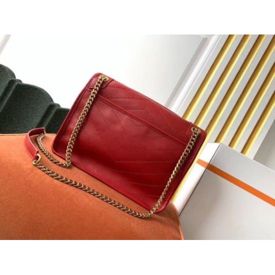 Replica Borsa media Saint Laurent Niki agnello rossa Riproduzione Fedele Borsa media Saint Laurent Niki agnello rossa imitazioni