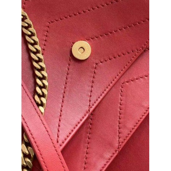 Replica Borsa media Saint Laurent Niki agnello rossa Riproduzione Fedele Borsa media Saint Laurent Niki agnello rossa imitazioni