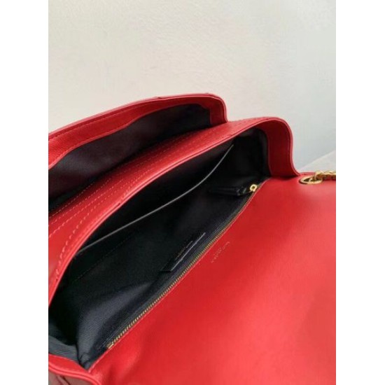 Replica Borsa media Saint Laurent Niki agnello rossa Riproduzione Fedele Borsa media Saint Laurent Niki agnello rossa imitazioni